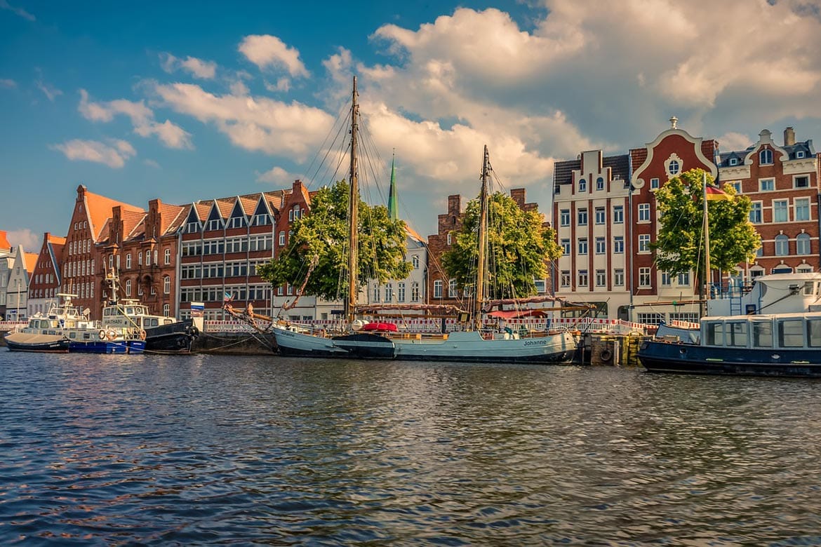 Bild vom Hafen in Lübeck